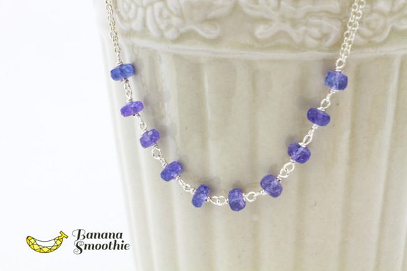 手首に宝石の輝きをまとう 12月誕生石 タンザナイト Silver925ブレスレット 5枚目の画像