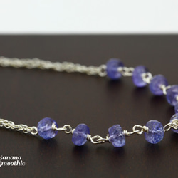 手首に宝石の輝きをまとう 12月誕生石 タンザナイト Silver925ブレスレット 6枚目の画像