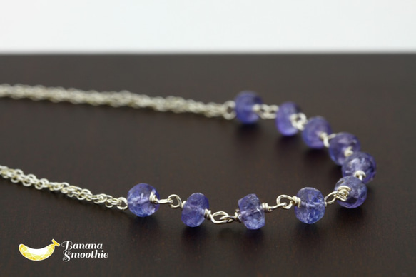 手首に宝石の輝きをまとう 12月誕生石 タンザナイト Silver925ブレスレット 6枚目の画像