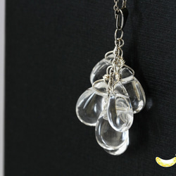 ぶどうのように♡ 水晶(クリスタル) ペアシェイプ プレーン silver925ネックレス 4月誕生石 5枚目の画像
