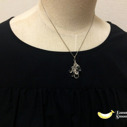 ぶどうのように♡ 水晶(クリスタル) ペアシェイプ プレーン silver925ネックレス 4月誕生石 7枚目の画像