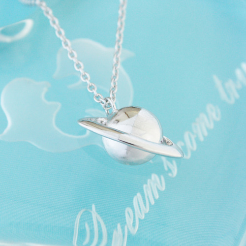 土星デザイン シルバーネックレス 土星デザイン シルバーネックレス