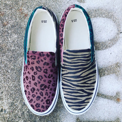 animal mix/ladies slip-on （お届けまで3週間 受注製作） 1枚目の画像