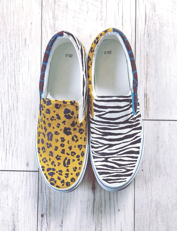 animal mix/ladies slip-on （お届けまで3週間 受注製作） 2枚目の画像