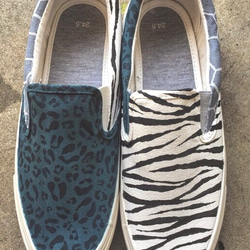 animal mix/ladies slip-on （お届けまで3週間 受注製作） 3枚目の画像