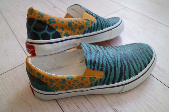 animal mix/ladies slip-on （お届けまで3週間/受注製作） 3枚目の画像