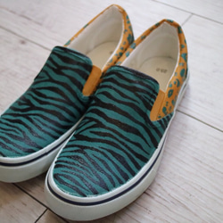 animal mix/ladies slip-on （お届けまで3週間/受注製作） 5枚目の画像