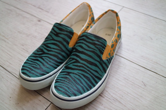 animal mix/ladies slip-on （お届けまで3週間/受注製作） 5枚目の画像