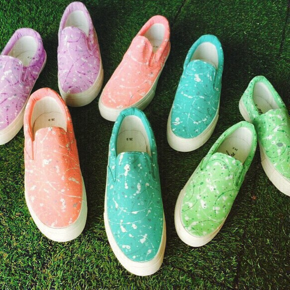 pastel penkiT/ladies slip-on（お届けまで3週間 受注製作） 1枚目の画像