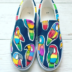 Parrot/ladies slip-on（お届けまで3週間 受注制作） 1枚目の画像