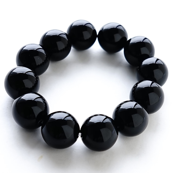 【あなたを守るモリオン黒水晶】大粒な16mm ブレスレット ブラック 天然石 8枚目の画像