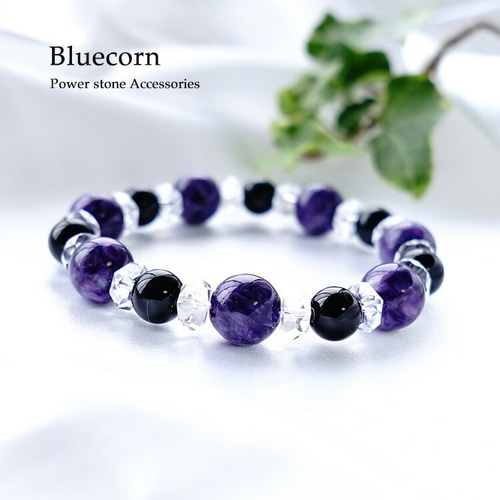 お守り石＆癒しをあなたに】高品質 チャロアイト・モリオン黒水晶