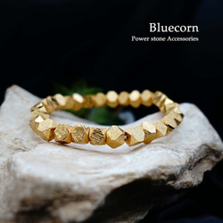 【吸引好運好運！ ] Sacred Geometry Gibeon Meteorite Gold Space Bracelet 第1張的照片