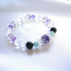 Charoite Larimar &amp; Charoite Bracelet 世界三大療愈石！ 第2張的照片