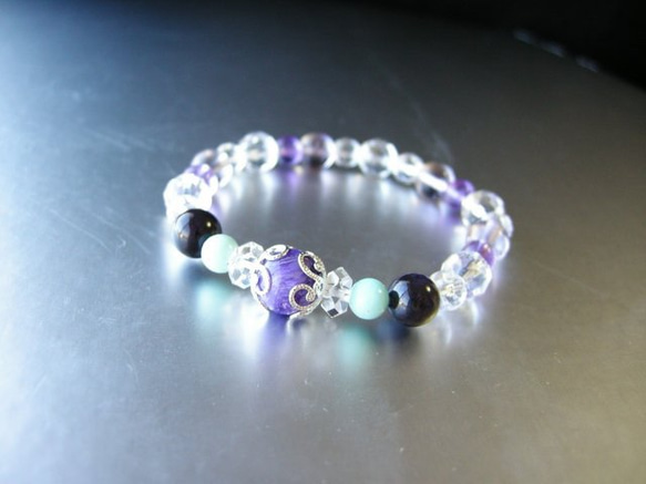 Charoite Larimar &amp; Charoite Bracelet 世界三大療愈石！ 第3張的照片