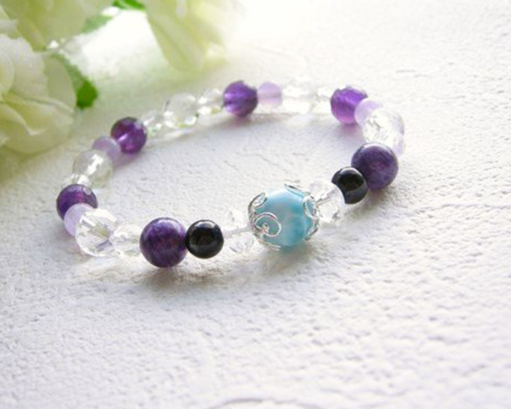 ラリマー スギライト ＆ チャロアイト ブレスレット 世界３大ヒーリングストーン