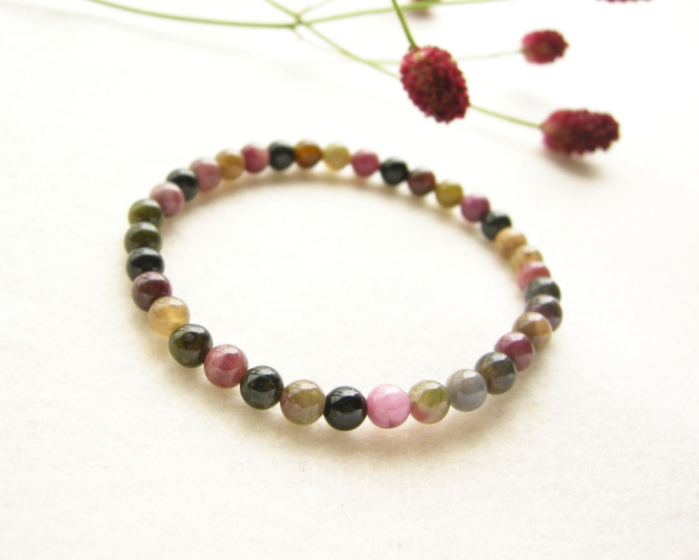 あなたの能力を最大に発揮する！ミックストルマリン 5mm カラフル ブレスレット 天然石