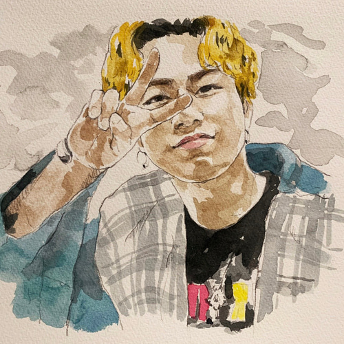 水彩画　アート　ポスター　似顔絵 購入】水彩画風似顔絵 | portrait