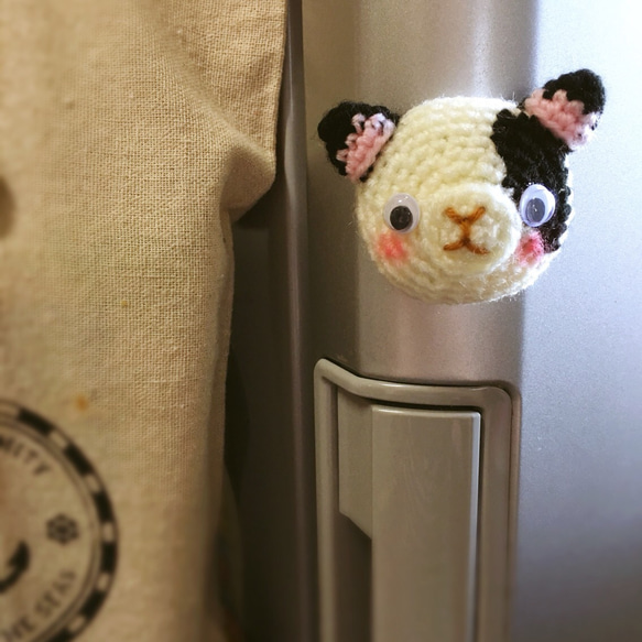 ハンドメイド 磁石 マグネット あみぐるみ ブサ可愛 猫さん 手作り