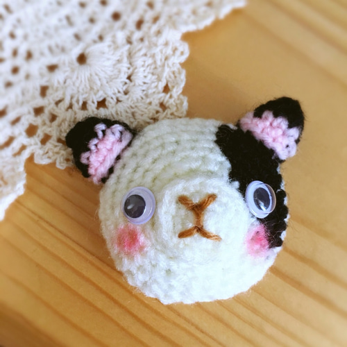 ハンドメイド 磁石 マグネット あみぐるみ ブサ可愛 猫さん 手作り
