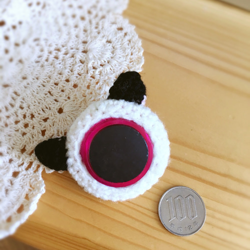 ハンドメイド 磁石 マグネット あみぐるみ ブサ可愛 猫さん 手作り