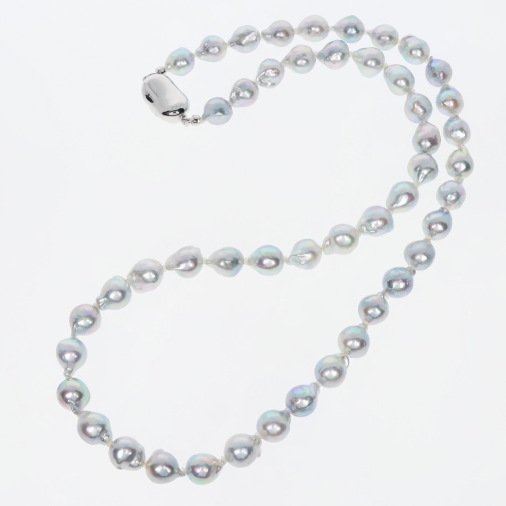 ナチュラルカラー 7.0〜7.9㎜ O308 ネックレス バロック アコヤ真珠