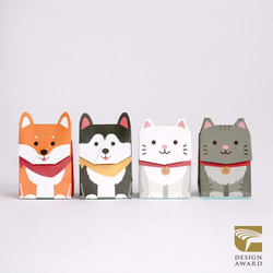 動物禮物包裝紙袋- 柴犬哈士奇 (L尺寸) 第7張的照片