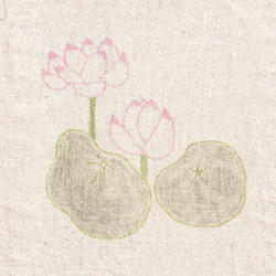 ☆全機種対応　手描き染め　蓮の花の手帳型スマホケース　 4枚目の画像
