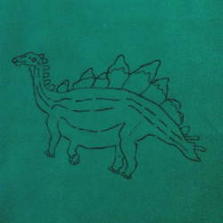 恐竜　ピアニカバック　8号帆布　黄緑(sold)　緑(sold)　深緑 5枚目の画像