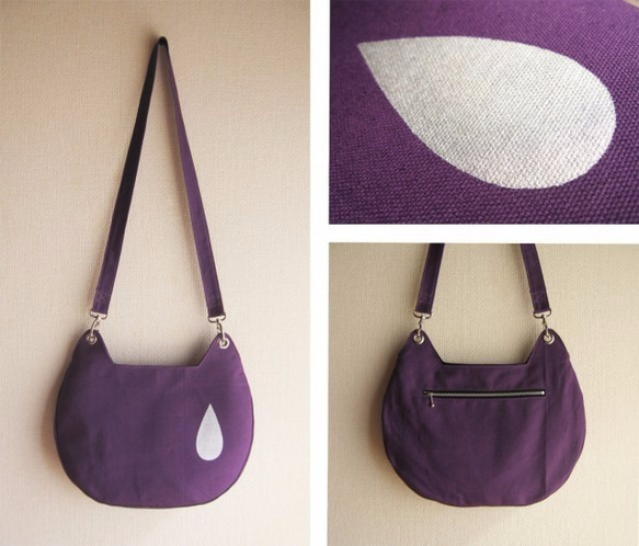 【受注生産】nakineko shoulder bag / purple 2枚目の画像