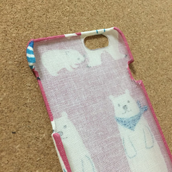 しろくまピンク iPhone6/6sケース 2枚目の画像