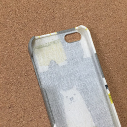 しろくま グレー iPhone5/5s/SEケース 2枚目の画像