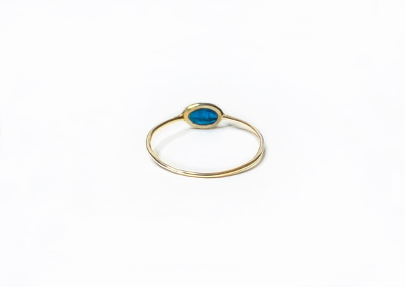 一点もの k18 Cat’s eye Apatite リング/ 受注制作 4枚目の画像