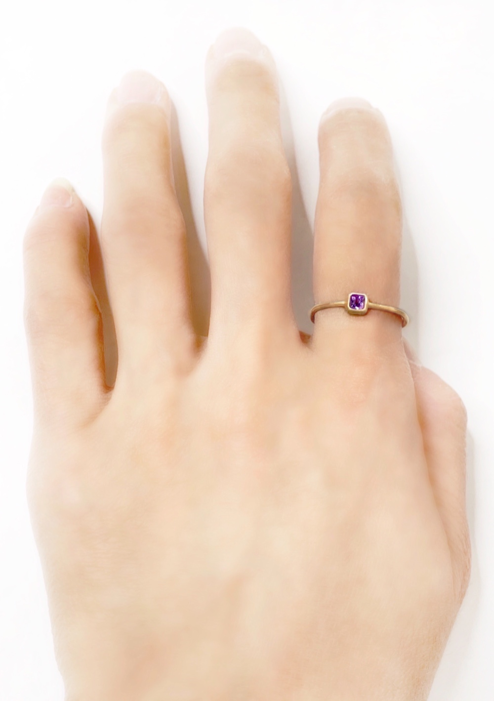 k18 Amethyst Princess リング/ 受注制作 25,200円