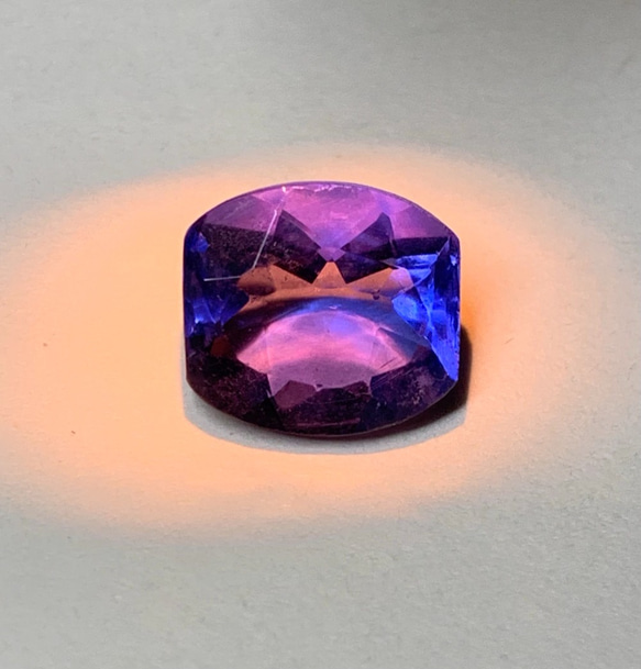 一点もの k18 Color Change Fluorite リング No.3/ 受注制作 6枚目の画像