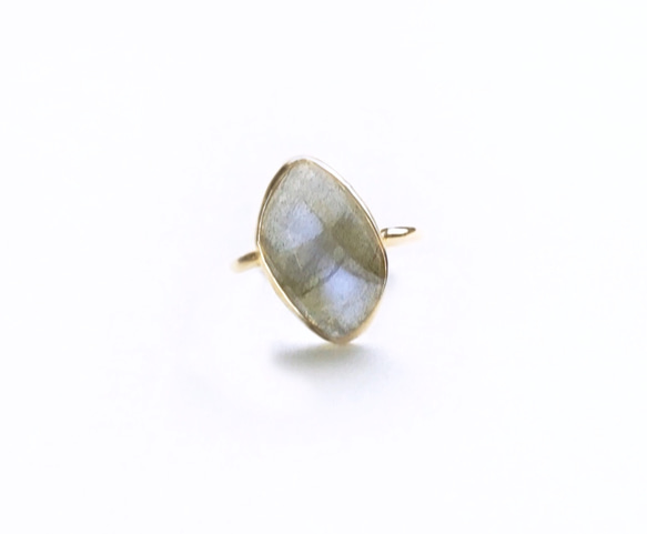 一点もの k18 Labradorite リング/受注制作 1枚目の画像