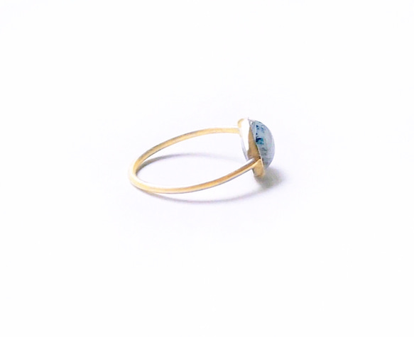 一点もの Paraiba Quartz リング/ 受注制作 2枚目の画像