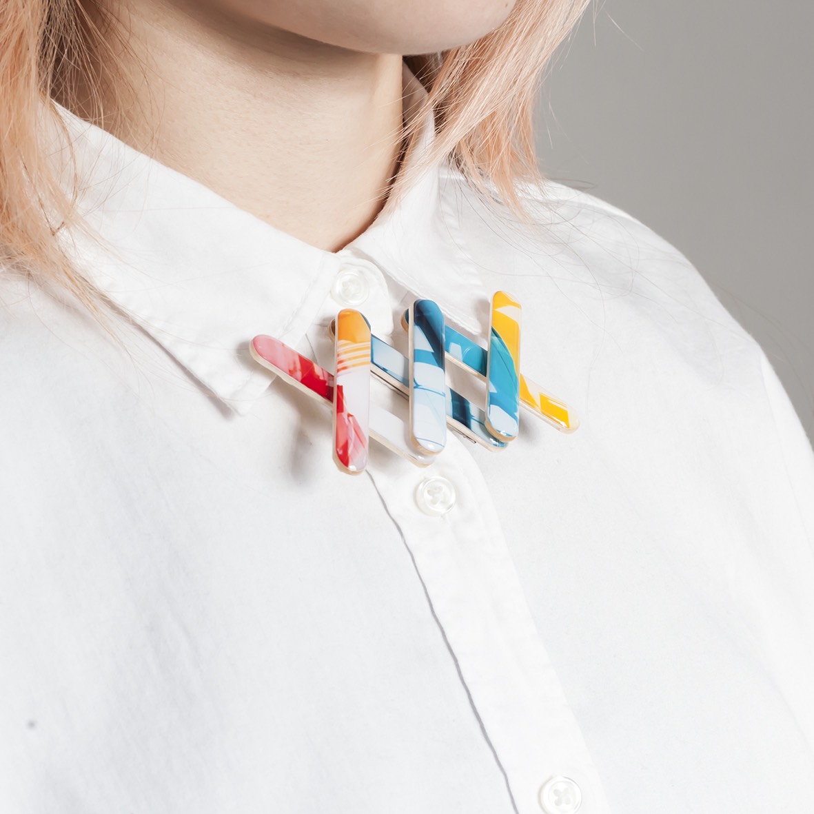 combined brooch【信号機カラー】