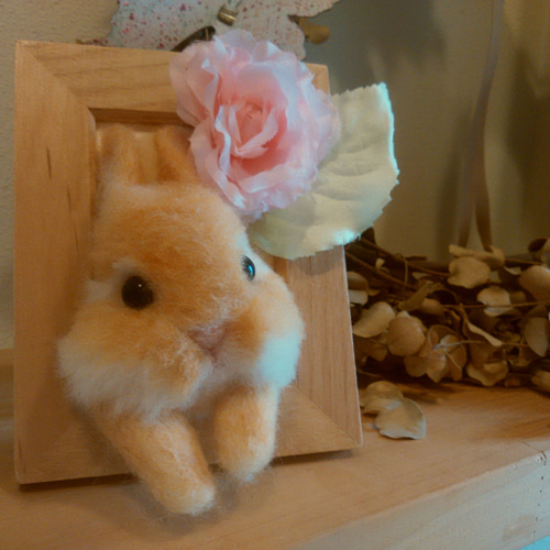 ぽっぽ様専用 うさぎフレーム オーダーメイド 羊毛フェルト