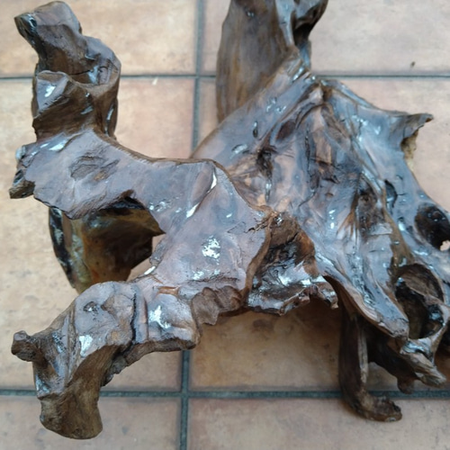 ♥【特大自然平石１３kg】＆【２種類流木】で♥インテリア・オブジェを更に豪華演出 ガラスと流木のオブジェ ダブル ガラスオブジェ 大 3E/3F 置物