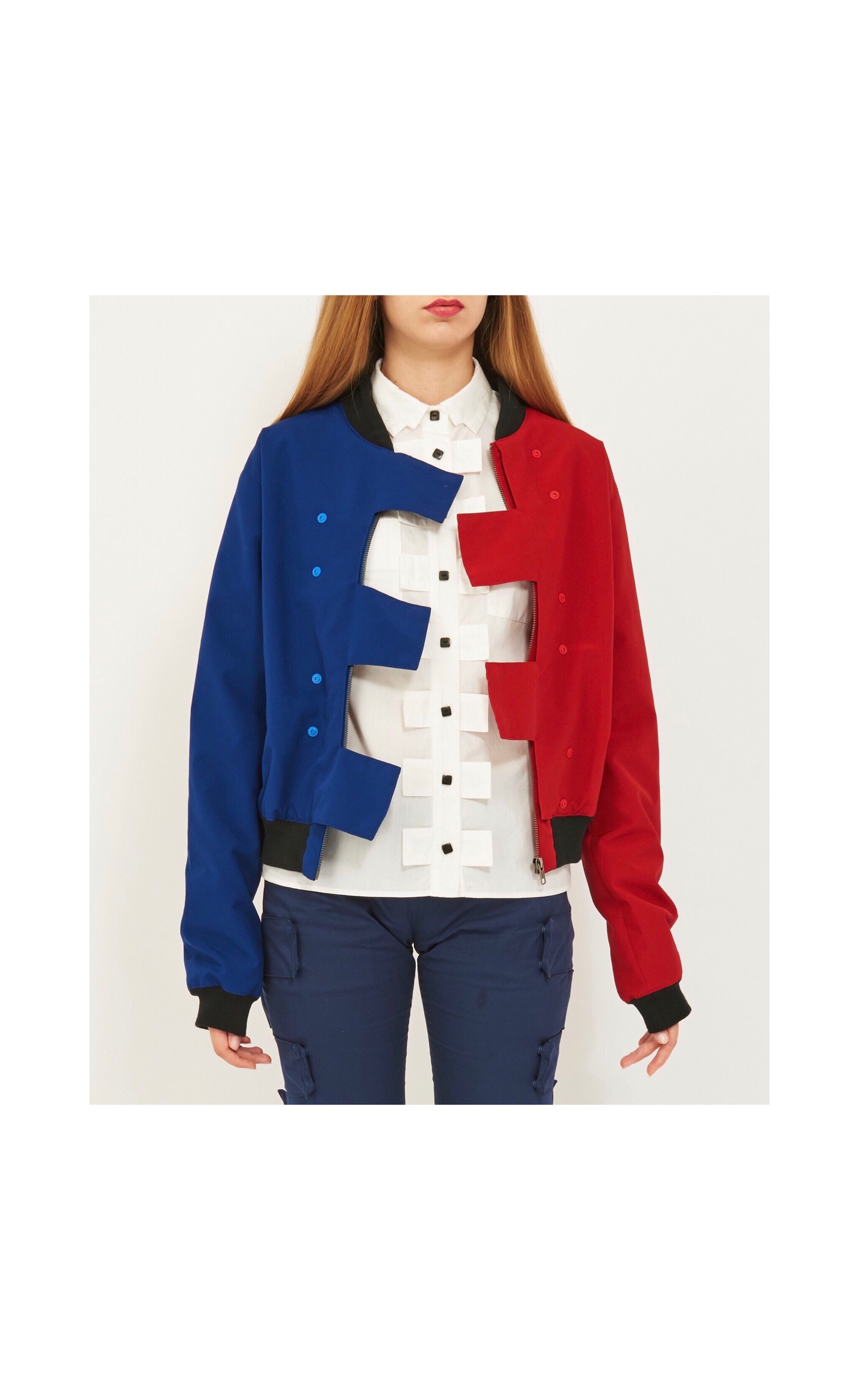 【半額セール】ブロックブルゾン