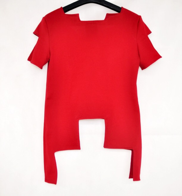 【90%セール】ブロックTシャツ【red/M】 8枚目の画像