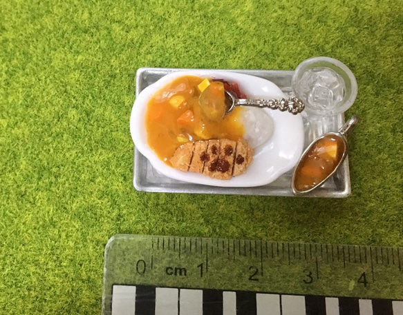 昭和レトロなカツカレーライス（ミニチュア） 3枚目の画像