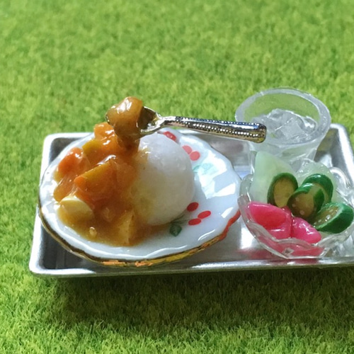 昭和レトロなカツカレーライス（ミニチュア） その他雑貨 工房