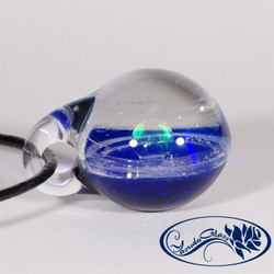 【Yasuda Glass】 ガラスの小宇宙　クリスタルオパール ペンダント　No.CC1316C 4枚目の画像