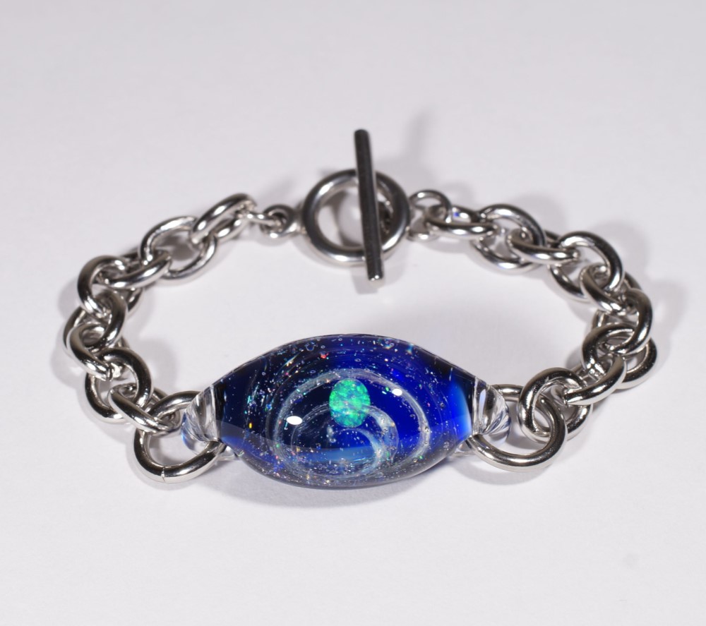 ガラスの小宇宙　クリスタルオパール ブレスレット　No.CC1532C　【Yasuda Glass】