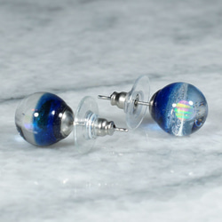 玻璃彩虹蛋白石耳環縮影Yasuda Glass； No.1955RC 第3張的照片
