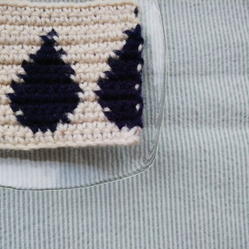 北欧 クロス柄 しずく柄 エコたわし アクリルたわし 2枚セット その他