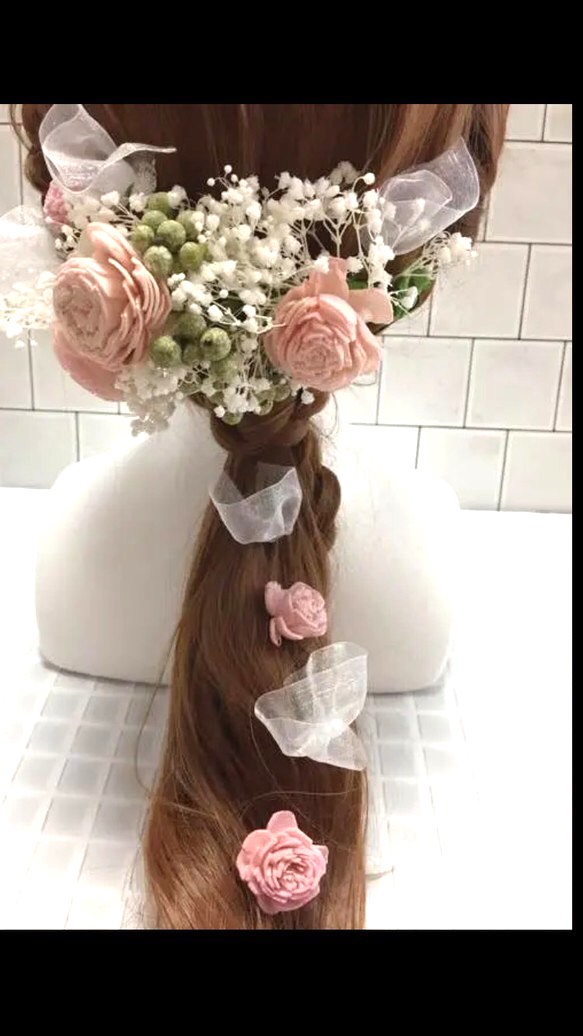 ヘッドドレス 髪飾り プリザーブドフラワー