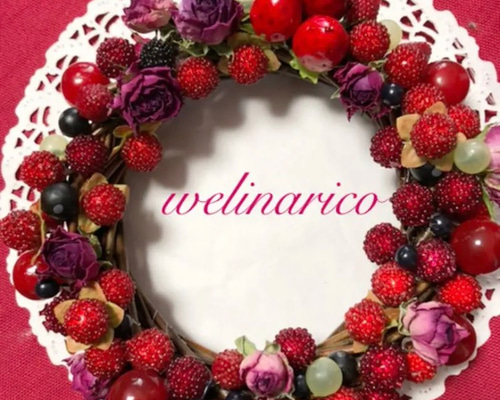 商品名【春瑠】ゆきこ♥ストロベリーとベリーのフラワーリース 春リース 商品名【春瑠】ゆきこ♥ストロベリーとベリーのフラワーリース